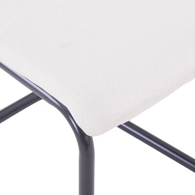 vidaXL Krzesła stołowe, wspornikowe, 4 szt., kremowe, tkanina