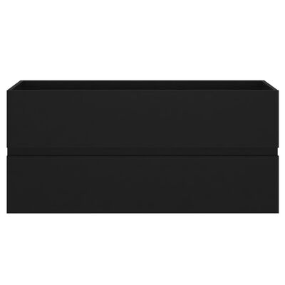 vidaXL Szafka pod umywalkę, czarna, 100x38,5x45 cm, płyta wiórowa