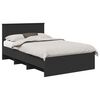 vidaXL Ramka ł&oacute;żka Czarny 120 x 123 cm Drewno inżynieryjne