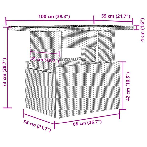 vidaXL Zestaw Sof na Ogr&oacute;d z przechowywaniem 9 pcs Czarny Polirattan