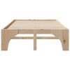 vidaXL Ramka ł&oacute;żka Brązowy 135 x 190 cm Lite drewno sosnowe