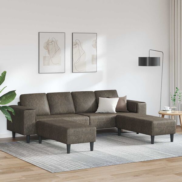 vidaXL Sofa do salonu 3 pcs Ciemnoszary