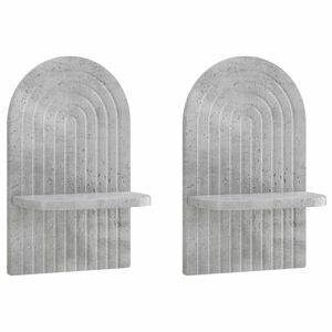 vidaXL P&oacute;łka ścienna 2 szt. Betonowy szary 23 x 13.5 x 37.5 cm