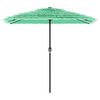 vidaXL Parasol ogrodowy na stalowym słupku, zielony, 248x248x248 cm