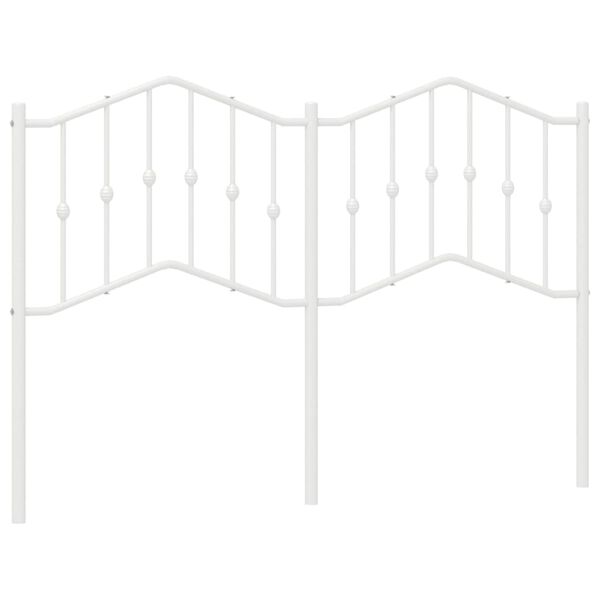 vidaXL Metalowe wymienne wezgłowie, białe, 140 cm