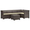 vidaXL 5-osobowa sofa ogrodowa z poduszkami w stylu rattanowym PP
