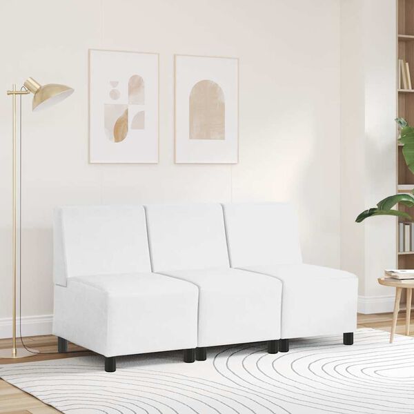 vidaXL | Modułowa sofa bez podłokietników | Biały 55 x 74 x 82 cm