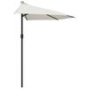 vidaXL P&oacute;łparasol balkonowy na słupku z aluminium, 300x155cm, piaskowy