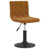 vidaXL Obrotowe krzesło stołowe, brązowe, obite aksamitem