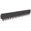 vidaXL Krawężnik do trawnika 10 pcs 103 x 20 cm metal Czarny