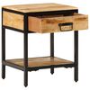 vidaXL Stolik nocny Brązowy 40 x 35 x 50 cm Lite drewno mango i metal