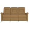 vidaXL Rozkładany fotel masujący, 3-os., kolor taupe, obity mikrofibrą