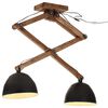vidaXL Lampa sufitowa 25 W, czarna, 29x18x85 cm, E27