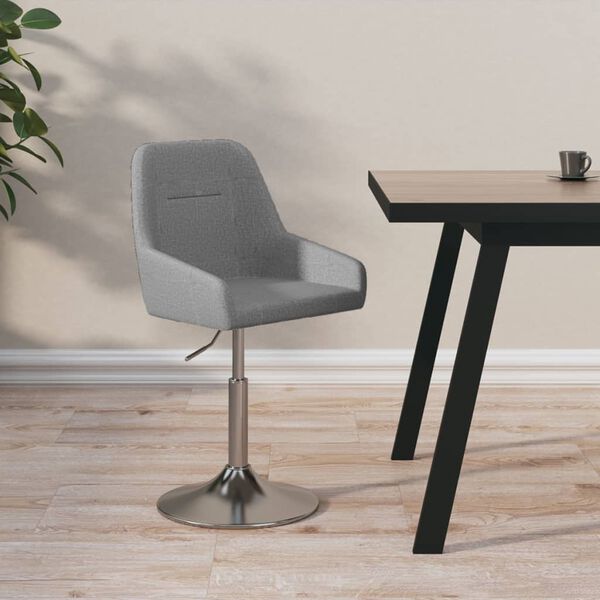 vidaXL Stołek barowy, ciemnoszary, obity tkaniną