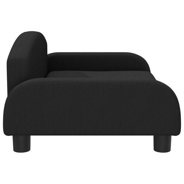vidaXL Sofa dla dzieci, czarna, 70x45x30 cm, obita tkaniną