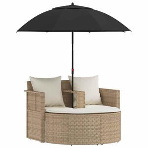 vidaXL Sofa Ogrodowa z poduszką 8 pcs Beżowy i kremowy polirattan