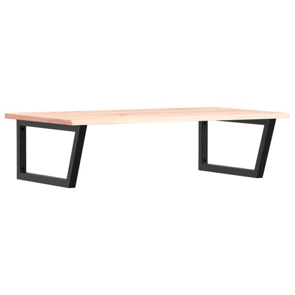 vidaXL P&oacute;łka ścienna pod umywalkę, stal i lite drewno dębowe