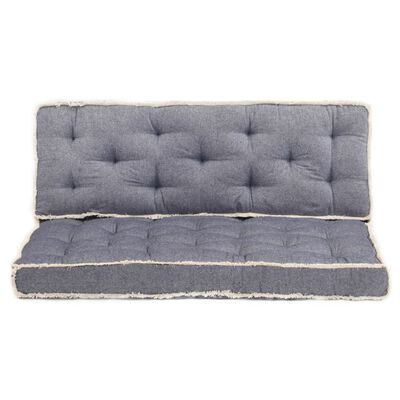 vidaXL Zestaw 2 poduszek na sofę z palet, niebieski
