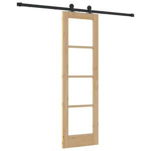 vidaXL Drzwi przesuwne ORKDAL 61 x 198,5 cm Naturalny i czarny