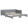 vidaXL Sofa rozsuwana, jasnoszara, 100x190 cm, tkanina