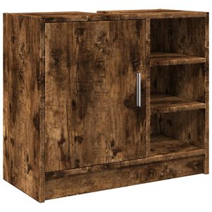 vidaXL Szafka pod umywalkę, przydymiony dąb, 63x29x55 cm