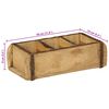 vidaXL Taca 4 pcs Brązowy 30 x 14 x 9 cm Lite Drewno Recyklingowe