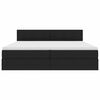 vidaXL Ł&oacute;żko z miejscem na przechowywanie i materacem Czarny