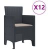 vidaXL Zestaw do jadalni w ogrodzie 13 pcs Antracyt Rattan Polt