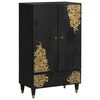 vidaXL Highboard Czarny 60 x 33 x 100 cm Drewno z mango