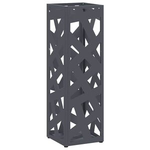 vidaXL Stojak na Parasol Deszczowy antracytowy 15,5 x 15,5 x 49 cm