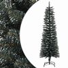 vidaXL Sztuczna, smukła choinka ze stojakiem, zielona, 150 cm, PVC