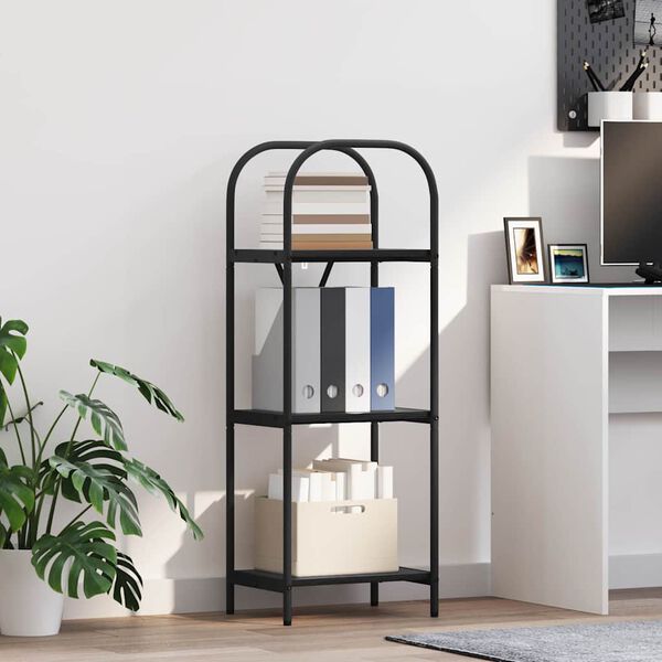 vidaXL P&oacute;łka na książki Czarny Dąb 40 x 30 x 109 cm