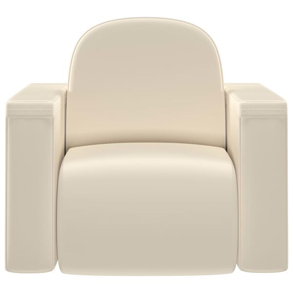vidaXL Sofa dziecięca 2-w-1, biała, sztuczna sk&oacute;ra