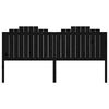 vidaXL Wezgłowie ł&oacute;żka, czarne, 206x4x110 cm, lite drewno sosnowe