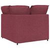 vidaXL Modułowy Narożnik Sofa z Poduszkami Wino Czerwone 100 cm