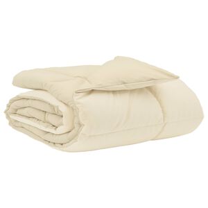 vidaXL Kołdra na cały rok 135 x 200 cm 4 pory roku kremowy Oddychające