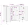 vidaXL Bufet z p&oacute;łką z drzwiami Brązowy 90 x 33 x 75 cm Drewno z mango