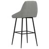 vidaXL Stołki barowe, 2 szt., jasnoszare, obite aksamitem