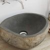 vidaXL Basin z rzeczonego kamienia Jasnoszary 45 x 35 x 15 cm