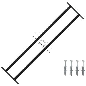 vidaXL Kratka Okienna Czarny 115 x 30 cm Stal malowana proszkowo