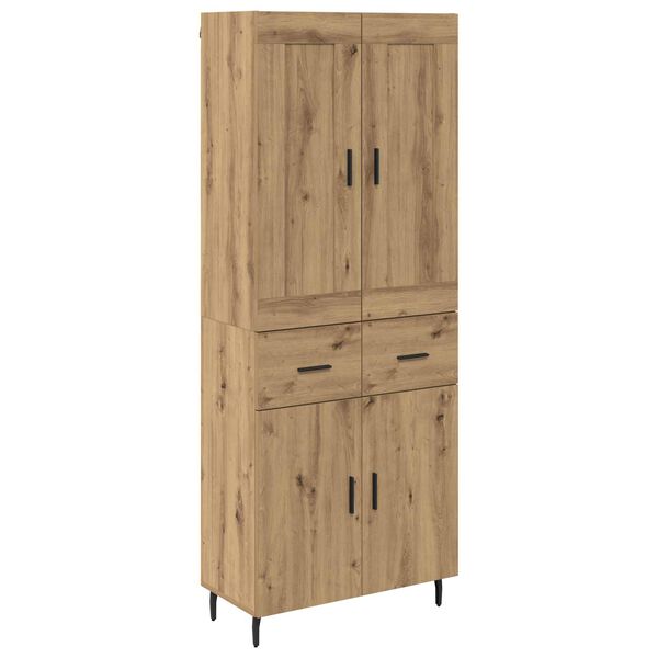 vidaXL Highboard 2 pcs Dąb rzemieślniczy Materiał drewnopochodny