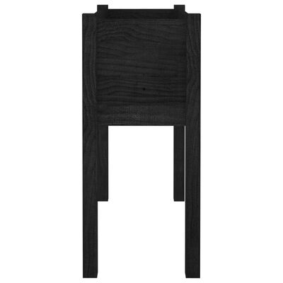 vidaXL Donice ogrodowe, 2 szt., czarne, 70x31x70 cm, drewno sosnowe