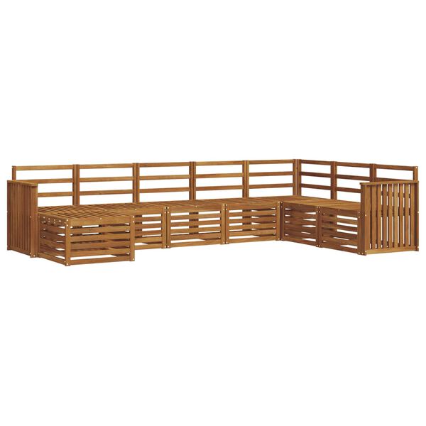 vidaXL Zestawy sof 8 pcs Naturalny Lite Drewno Akacji