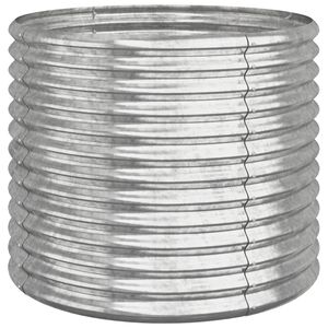 vidaXL Donica ogrodowa, stal ocynkowana, 80x80x68 cm, srebrna