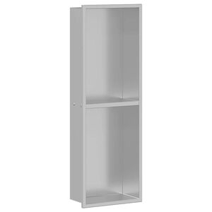 vidaXL Nisza prysznicowa srebrny 60 x 20 x 9,5 cm Stal nierdzewna