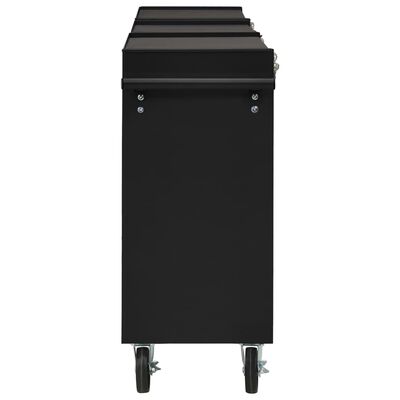 vidaXL Wózek narzędziowy z 15 szufladami, stalowy, czarny