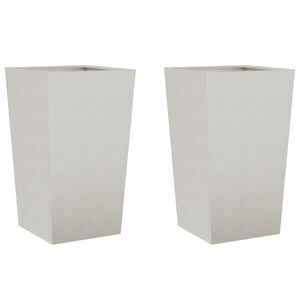 vidaXL Donice ogrodowe, 2 szt., 45x45x75 cm, stal nierdzewna