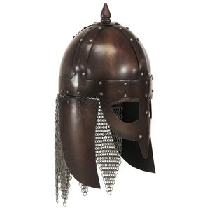 vidaXL Replika zabytkowego hełmu Wikinga, LARP, stal miedziana