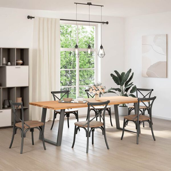 vidaXL Nogi do stołu jadalnego w kształcie litery U 2 szt. Antracyt 80x(72-73) cm Stal