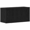 vidaXL Szafka RTV Czarny Dąb 80x30x41 cm Drewno klejone